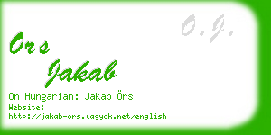 ors jakab business card